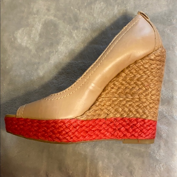 Calvin Klein Jeans Peep Toe Wedges Size 8.5 - Picture 9 of 11